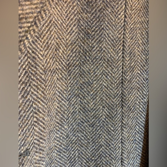 Vintage Imperial Pure Wool Grey Herringbone Tweed Sport Coat Blazer Size 42L USA - Picture 3 of 10